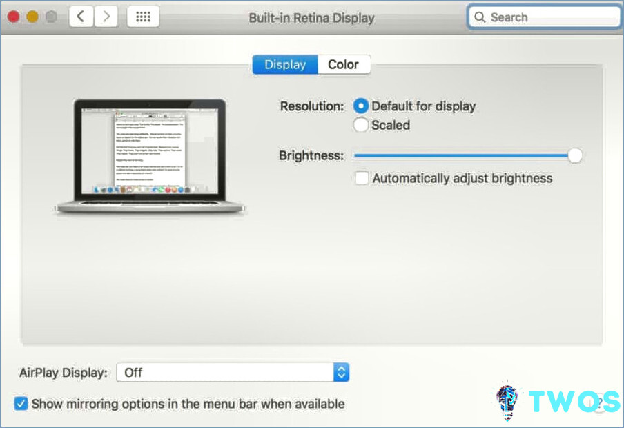 reset external display mac