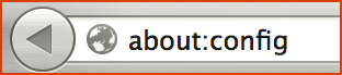 Firefox sobre la configuración