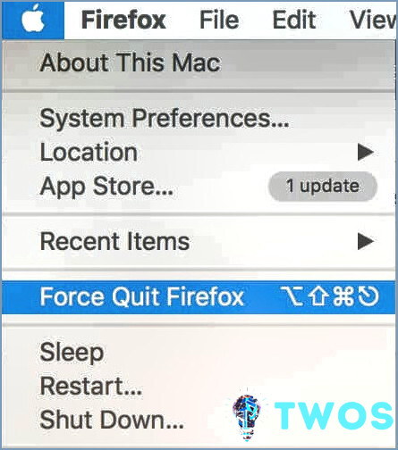 Force la aplicación de abandono en Mac - Menú de Apple