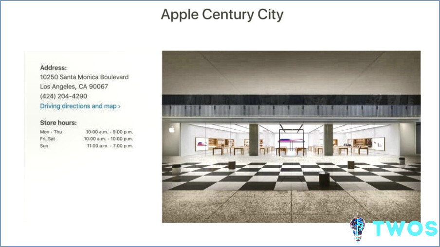 Ubicación de Apple Store