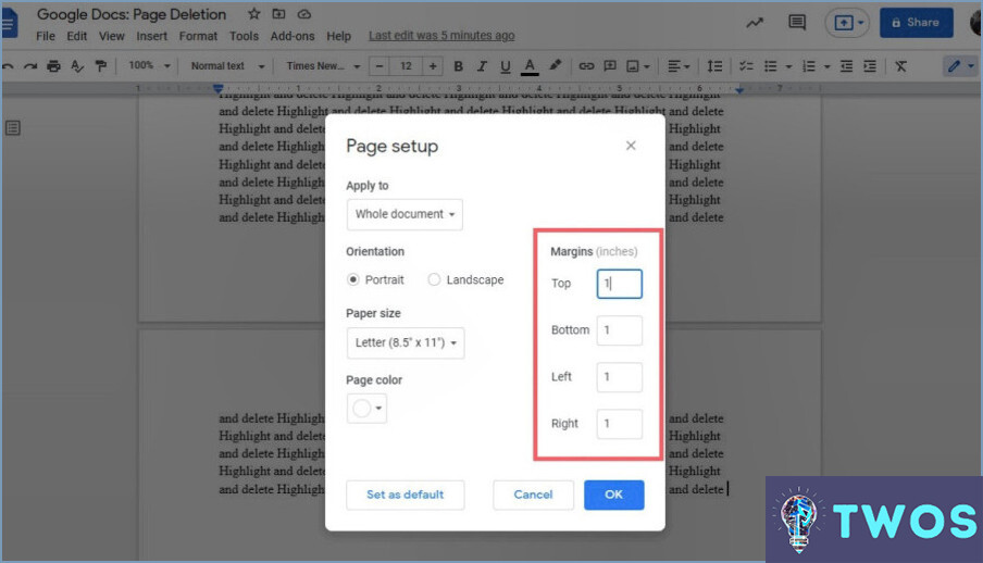 Cómo eliminar una imagen de Google Docs?