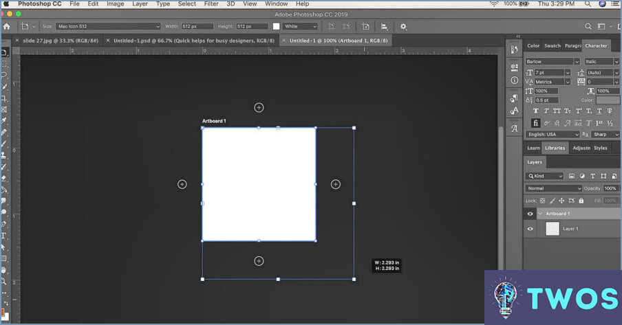 ¿Dónde está la herramienta Artboard en Photoshop?