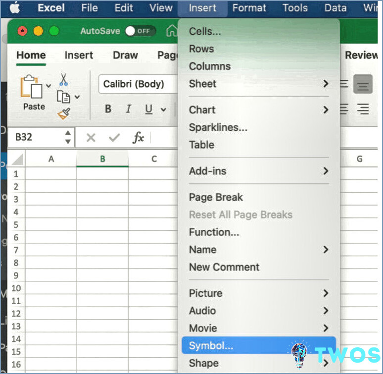 Escriba Bullet Point Excel Mac