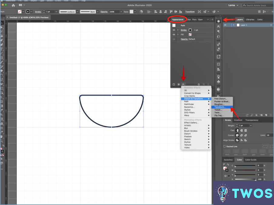 ¿Cómo hacer un medio círculo en Illustrator?