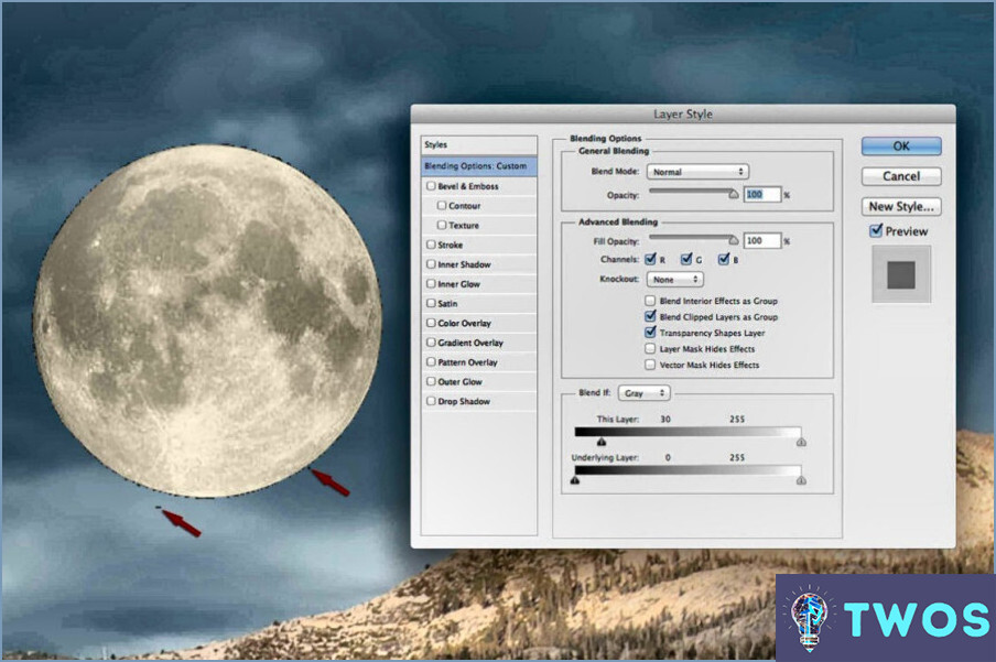 Cómo hacer una luna creciente en Photoshop?