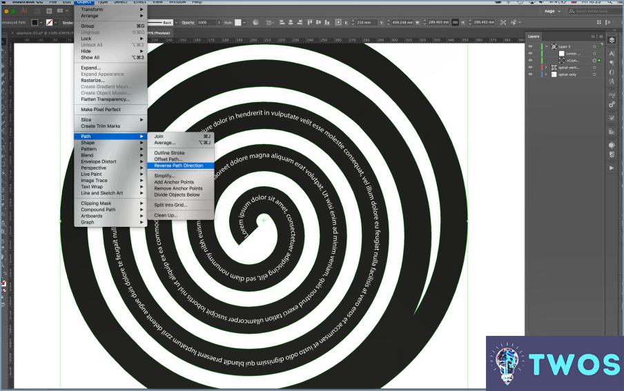 ¿Cómo invertir ruta compuesta en Illustrator?