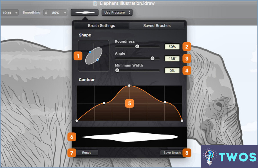 ¿Cómo puedo cambiar la configuración del pincel en Illustrator?