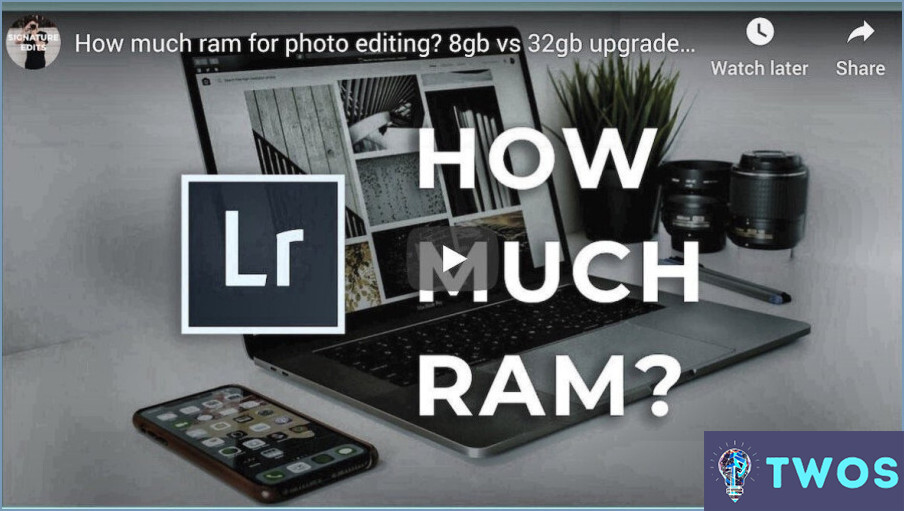 ¿Cuánta ram necesita Lightroom Classic?