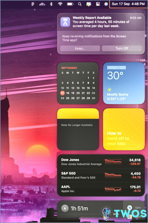 Cómo ver los widgets de Mac 1