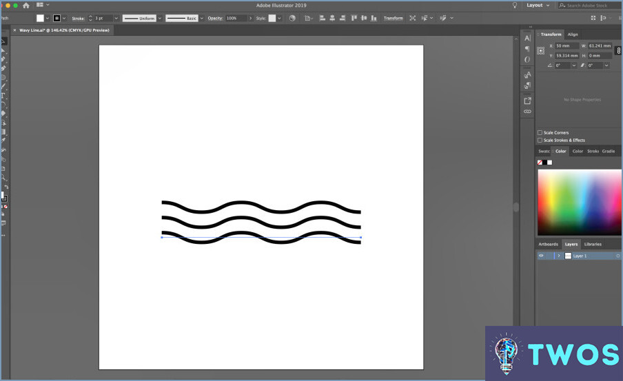 Cómo hacer una línea de onda en Illustrator?