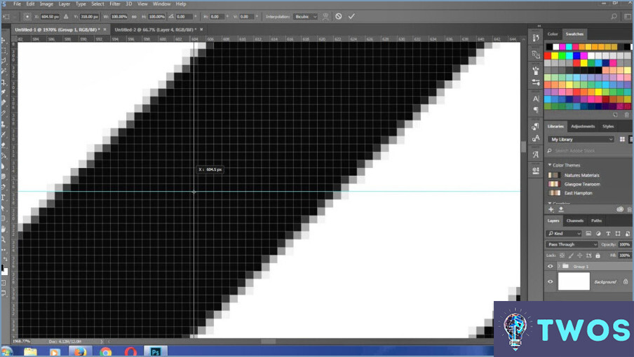 ¿Cómo puedo hacer una cuadrícula diagonal en Photoshop?