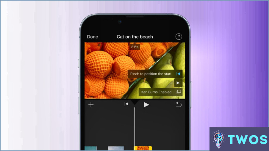 ¿Cómo desactivar el efecto Ken Burns en Imovie en Iphone?