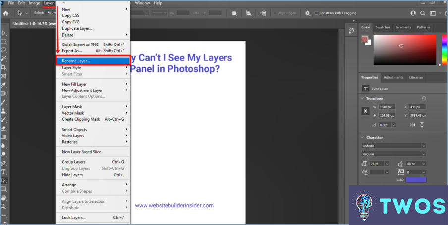 ¿Por qué no puedo ver mi panel de capas en Photoshop?