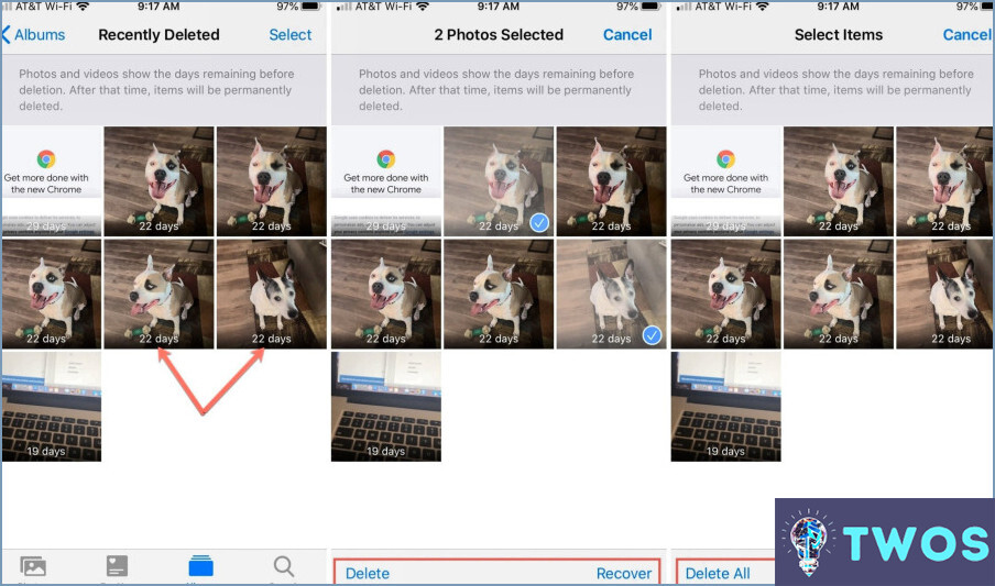 Cómo eliminar fotos borradas recientemente en Iphone?