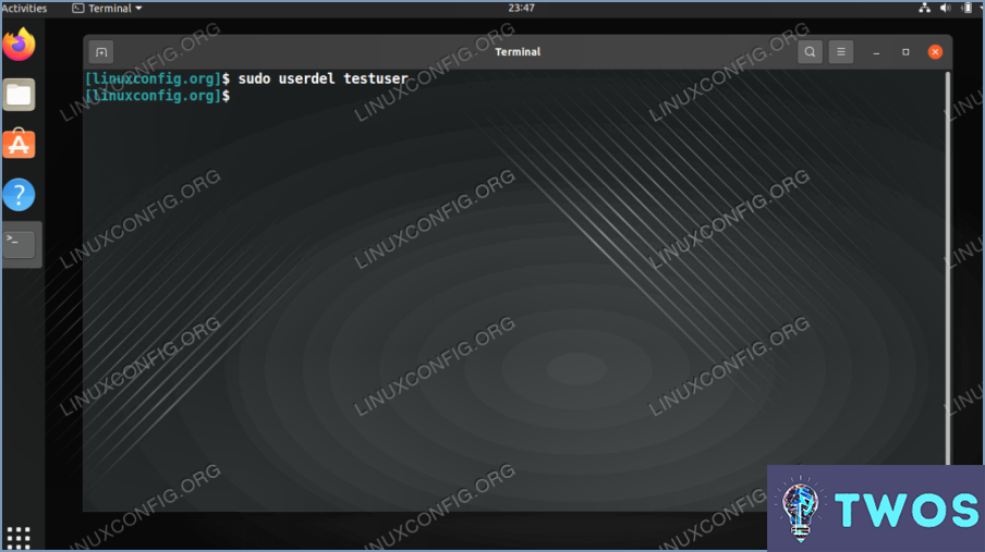 Cómo eliminar un usuario de terminal?