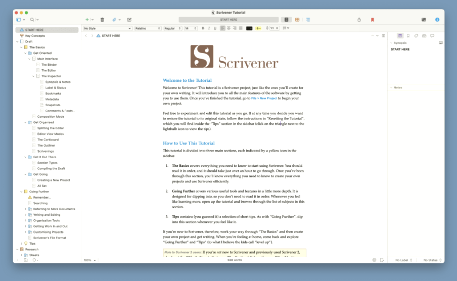 Tutorial de Scrivener