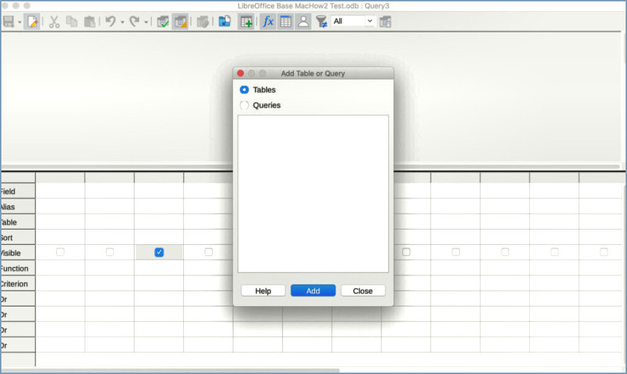 LibreOffice Base Agregar consulta